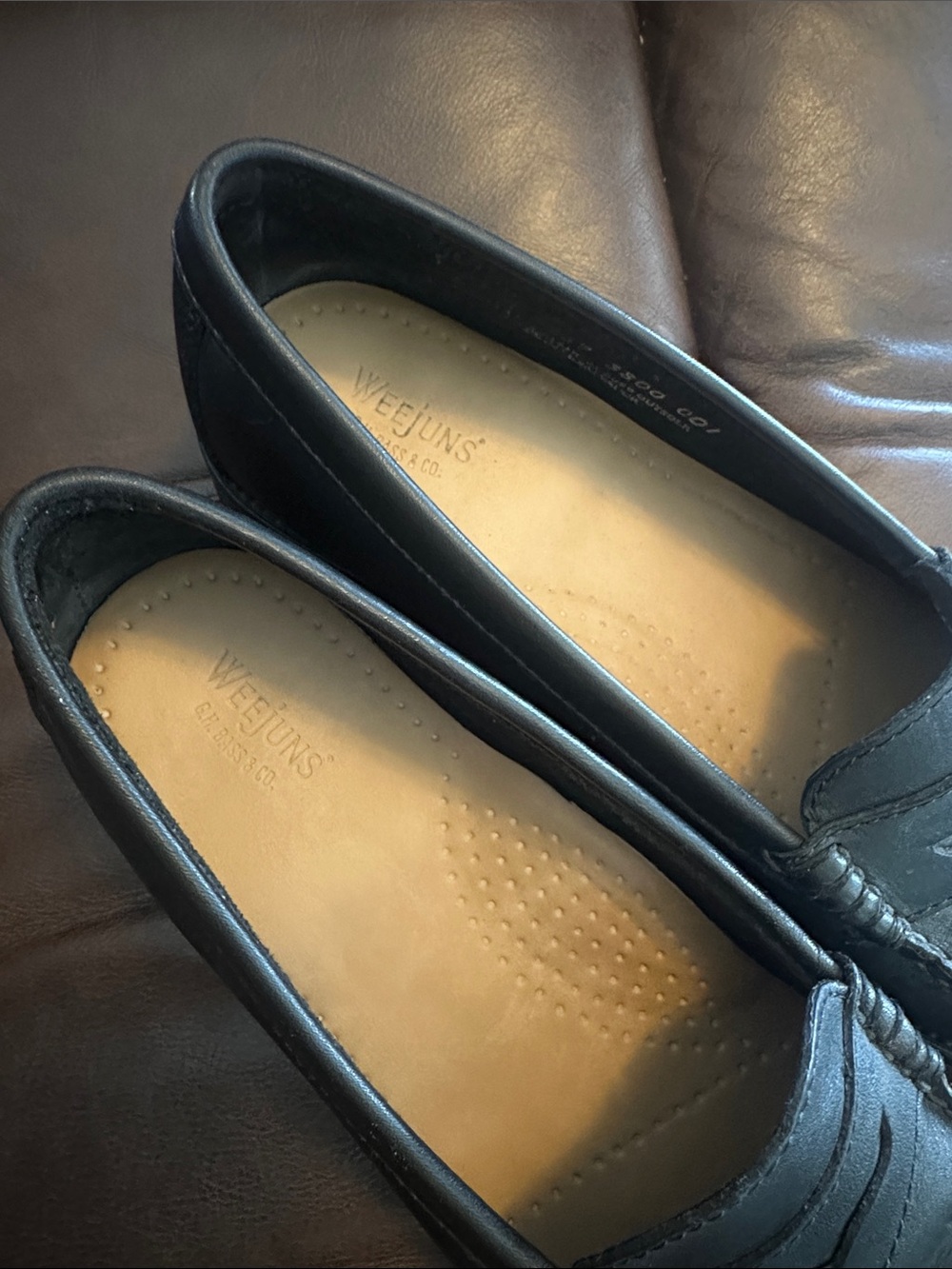 G.H. Bass & Co. Black Leather Penny Loafers - Women's Slip-On Flats - Picture 5 of 10